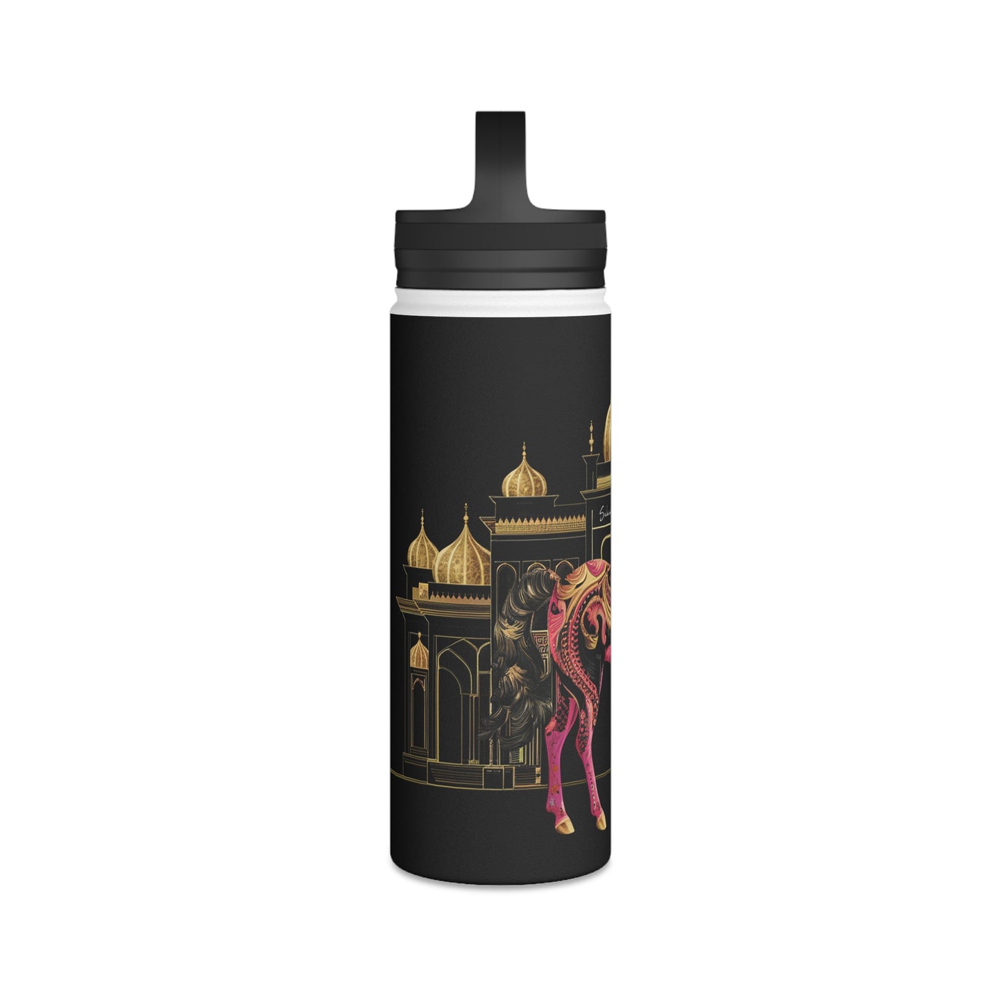 Majestic Oasis Stainless Steel Water Bottle, Handle Lid
