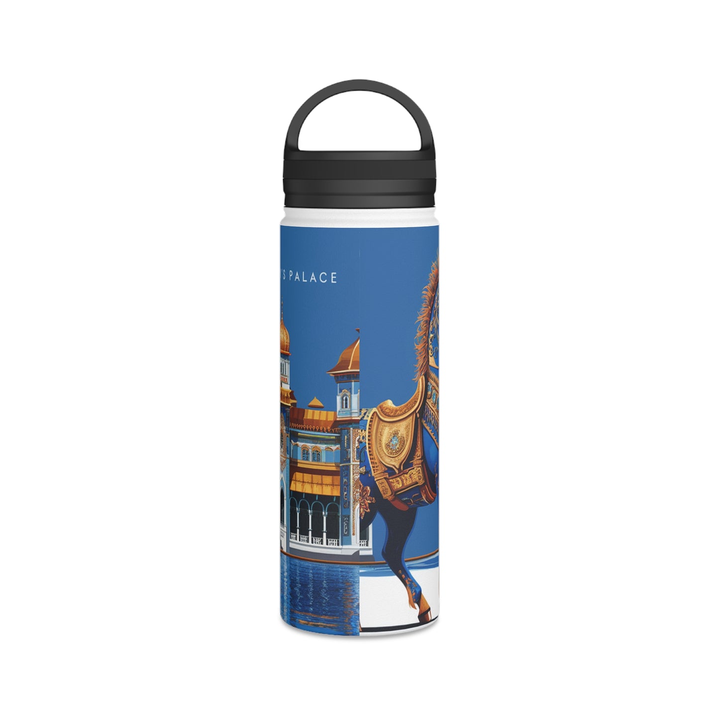 Regal Azure Stainless Steel Water Bottle, Handle Lid