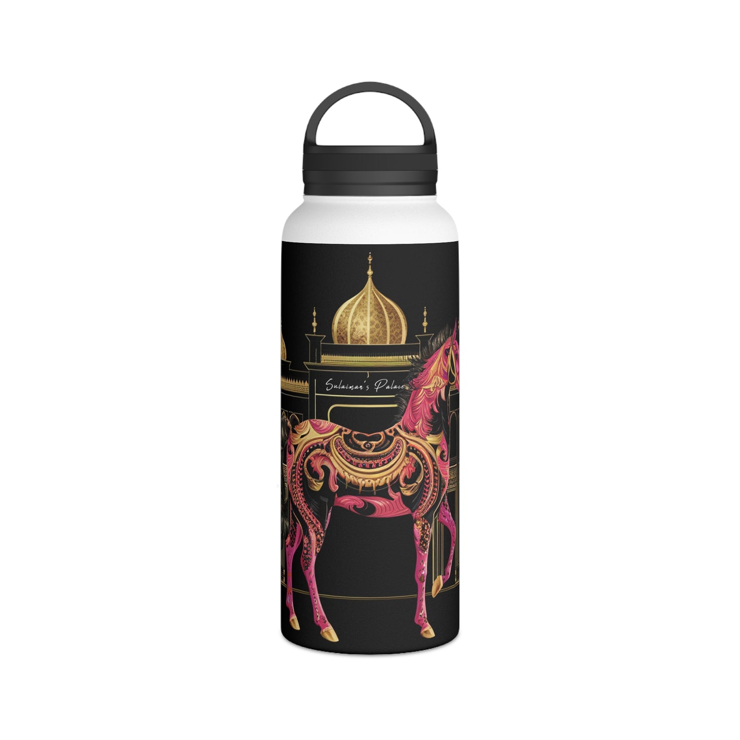 Majestic Oasis Stainless Steel Water Bottle, Handle Lid