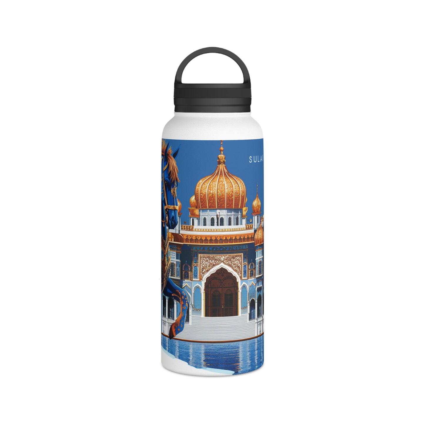 Regal Azure Stainless Steel Water Bottle, Handle Lid
