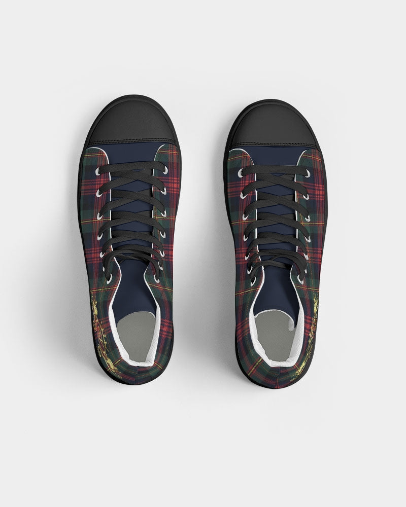 Color Block Men's Hightop Canvas Shoe - Black