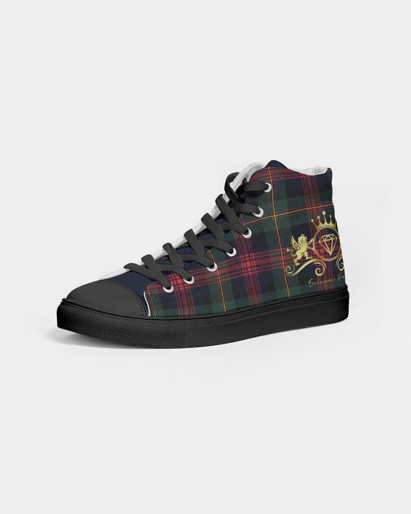 Color Block Men's Hightop Canvas Shoe - Black