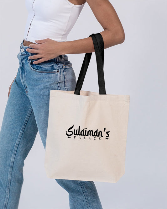 Sulaiman's Palace Canvas Tote with Contrast-Color Handles | Q-Tees