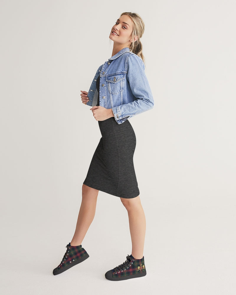Color Block Women's Hightop Canvas Shoe - Black