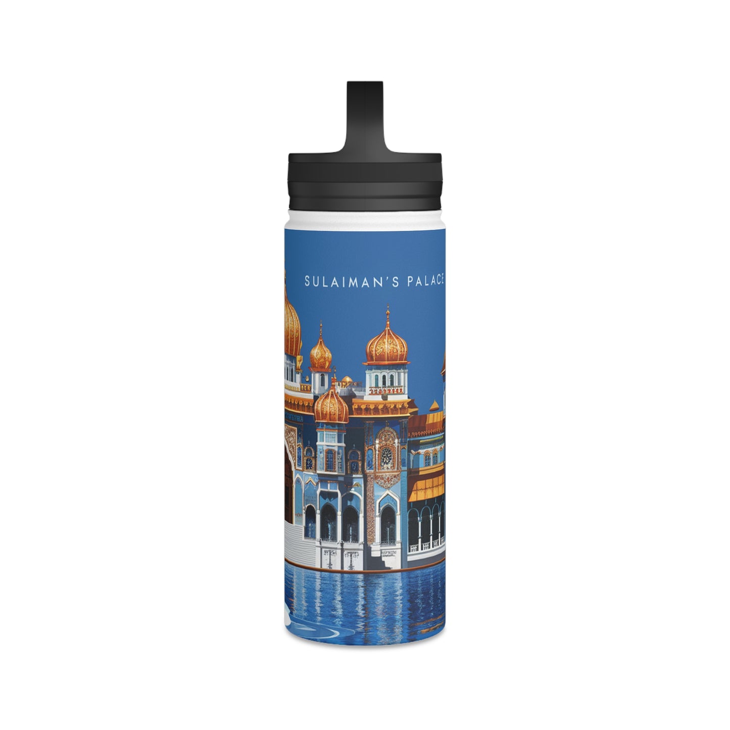 Regal Azure Stainless Steel Water Bottle, Handle Lid