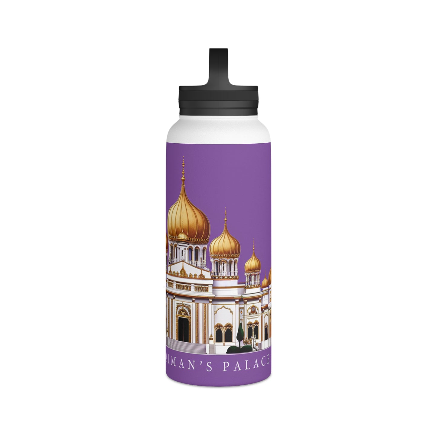 Imperial Lavender Stainless Steel Water Bottle, Handle Lid