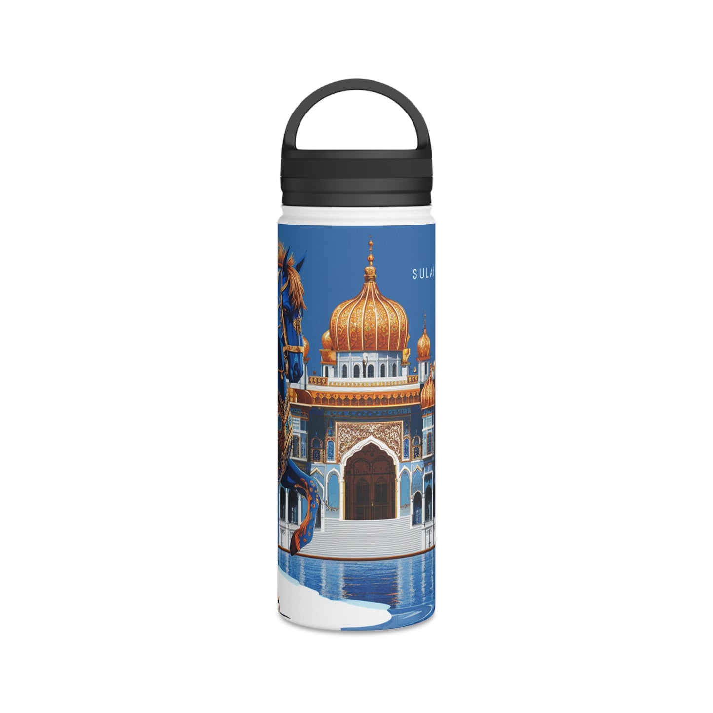 Regal Azure Stainless Steel Water Bottle, Handle Lid