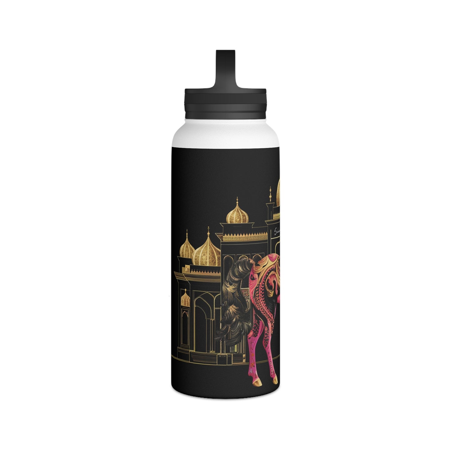 Majestic Oasis Stainless Steel Water Bottle, Handle Lid