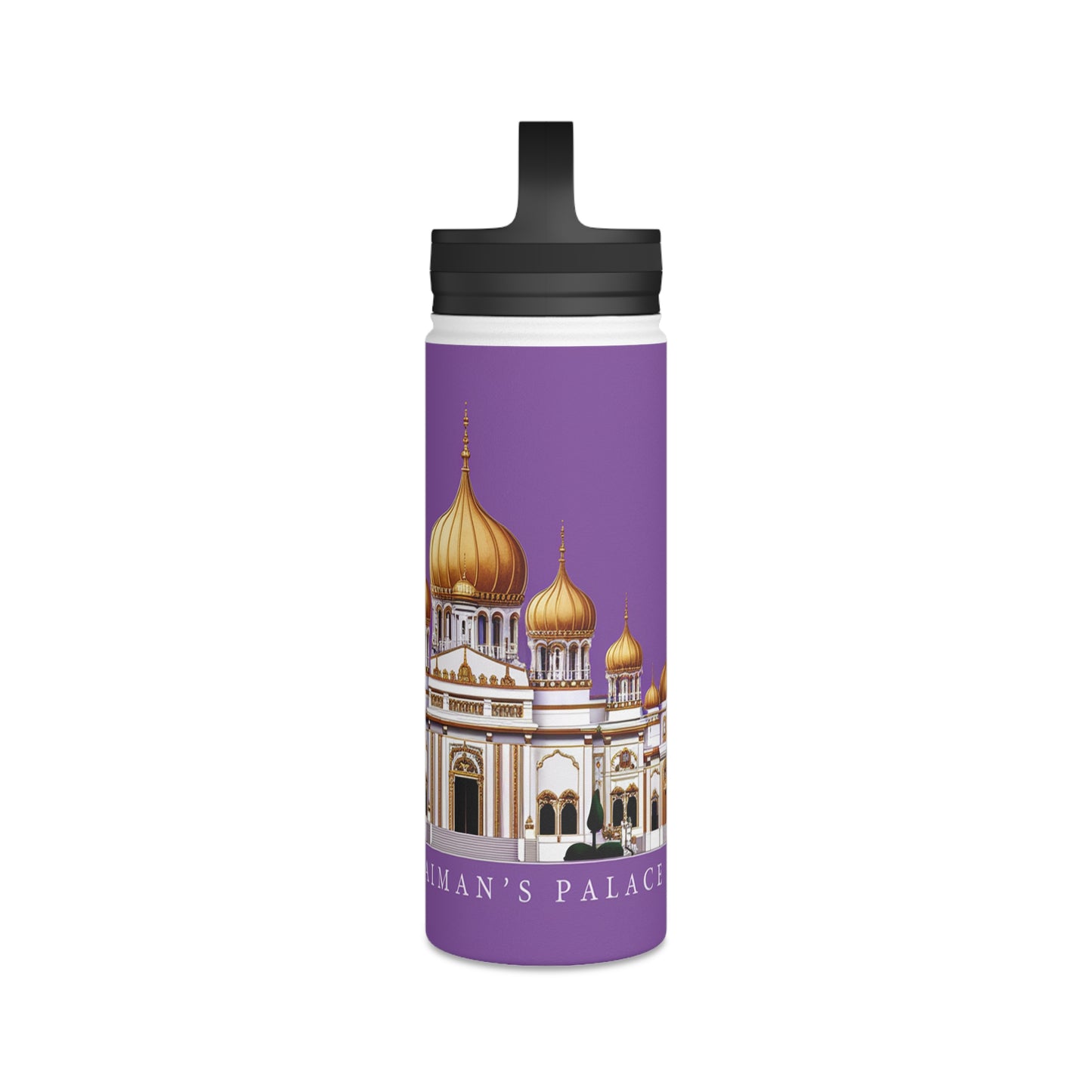 Imperial Lavender Stainless Steel Water Bottle, Handle Lid