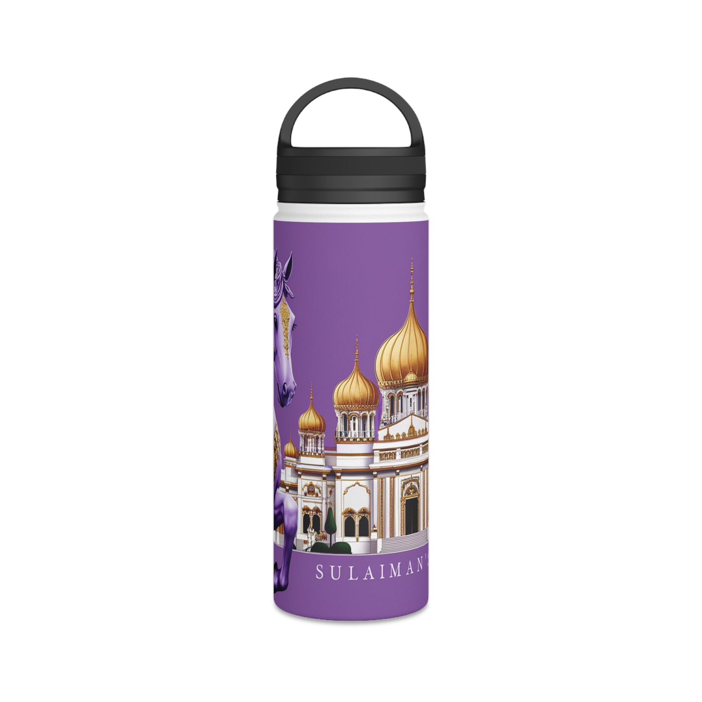 Imperial Lavender Stainless Steel Water Bottle, Handle Lid