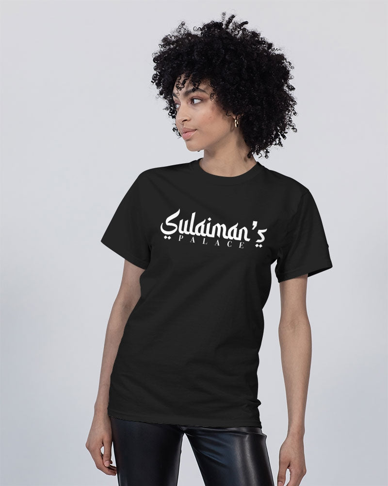 Sulaiman's Palace (white logo) Unisex Tee | Champion