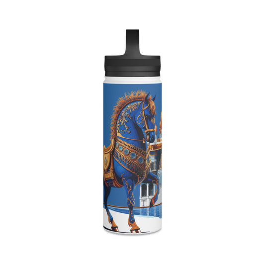 Regal Azure Stainless Steel Water Bottle, Handle Lid