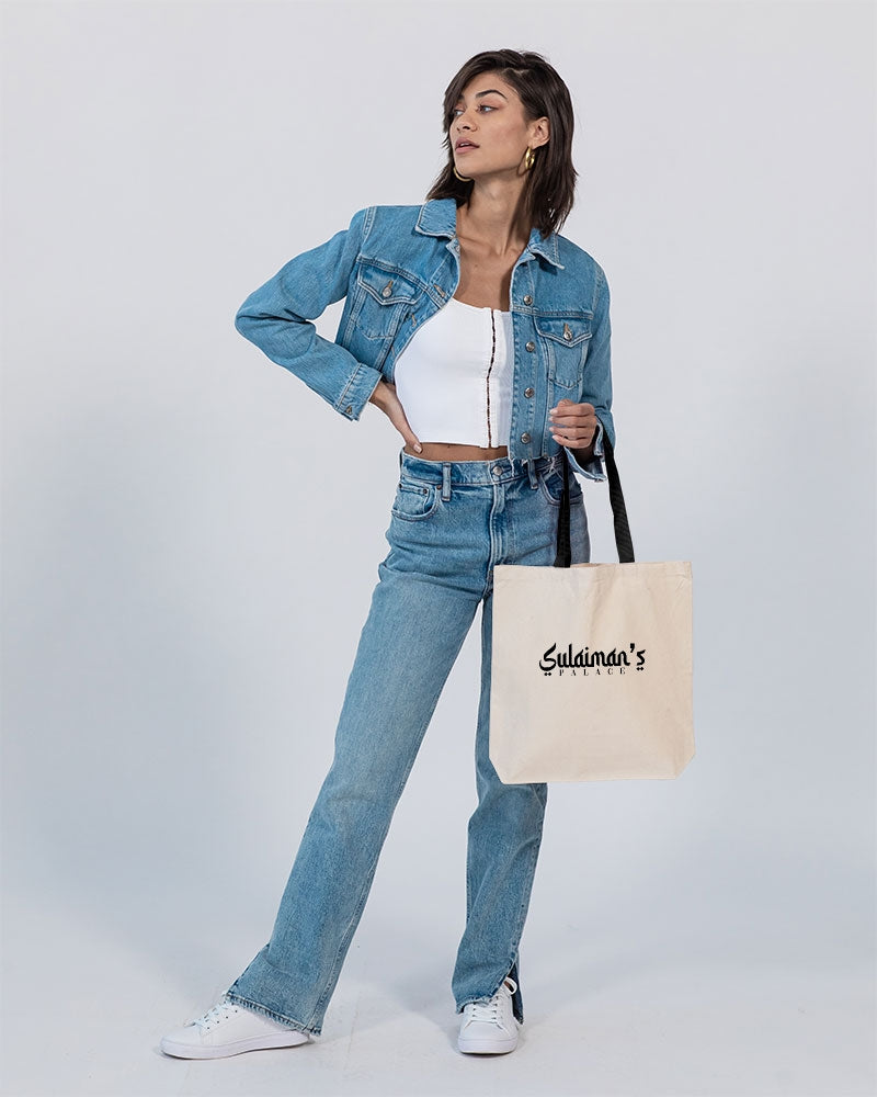 Sulaiman's Palace Canvas Tote with Contrast-Color Handles | Q-Tees