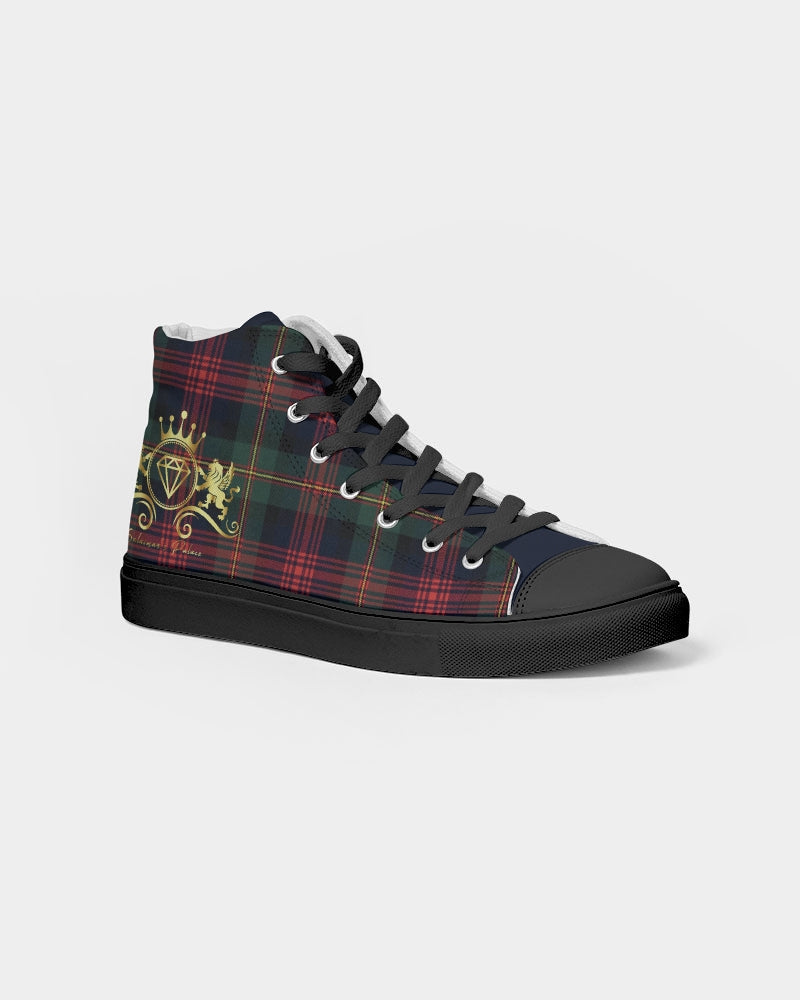 Color Block Men's Hightop Canvas Shoe - Black