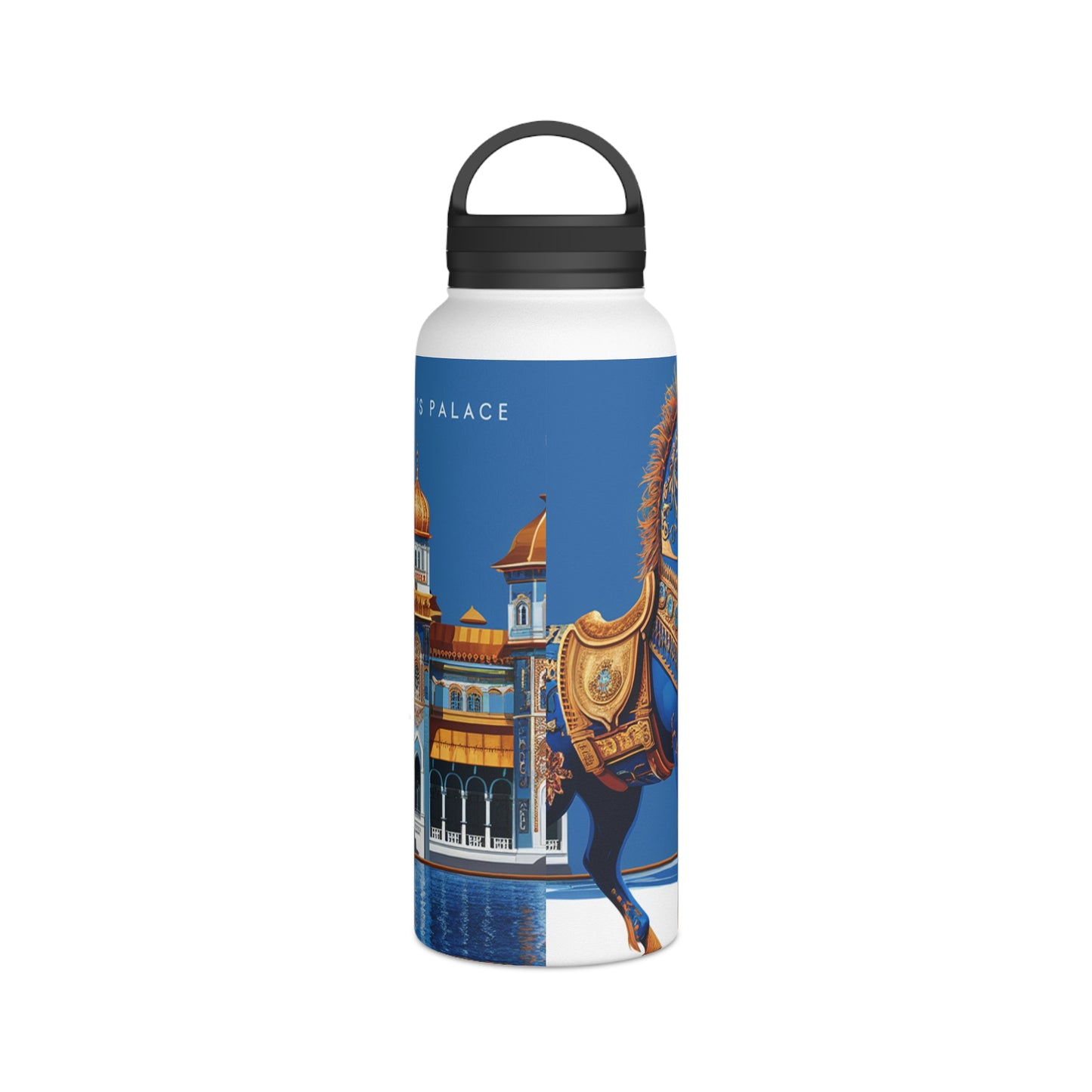 Regal Azure Stainless Steel Water Bottle, Handle Lid