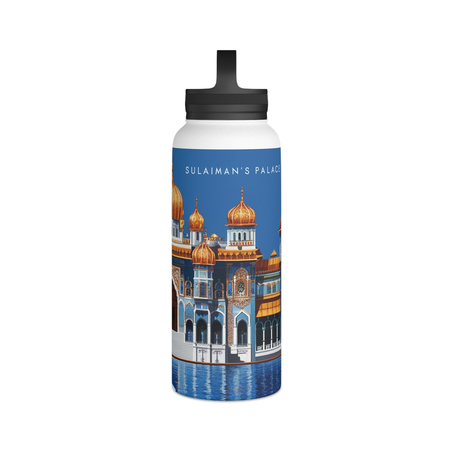 Regal Azure Stainless Steel Water Bottle, Handle Lid