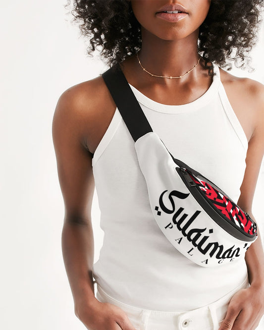 Sulaiman's Palace (white logo) Crossbody Sling Bag