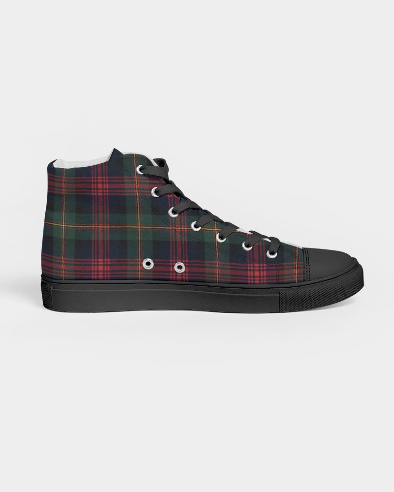 Color Block Men's Hightop Canvas Shoe - Black