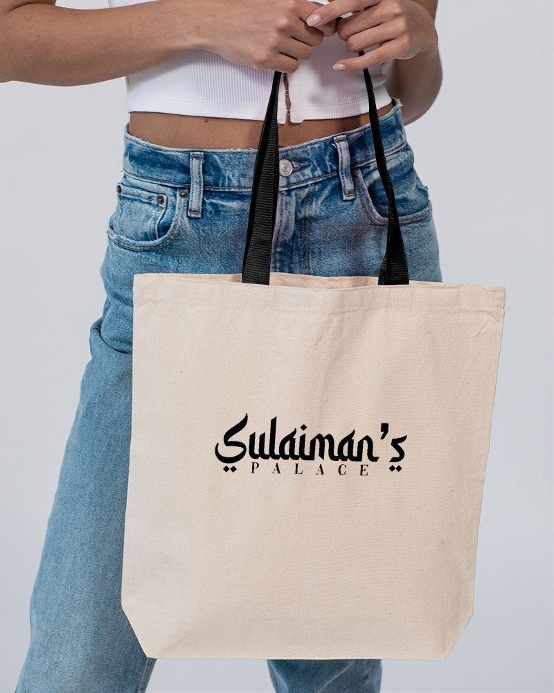 Sulaiman's Palace Canvas Tote with Contrast-Color Handles | Q-Tees