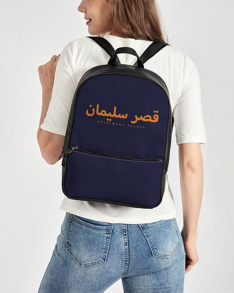 Sulaiman's Palace (orange logo) Classic Faux Leather Backpack